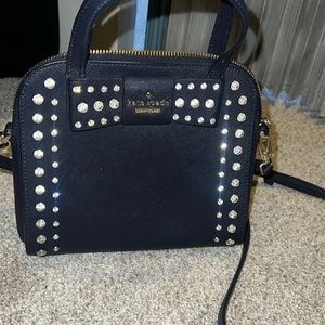 KATE SPADE NEW Navy Midnight Blue Leather purse